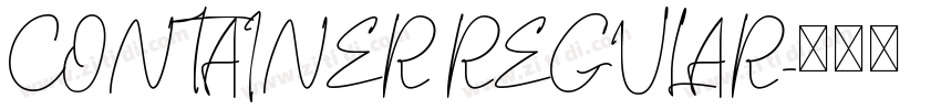 CONTAINER REGULAR字体转换